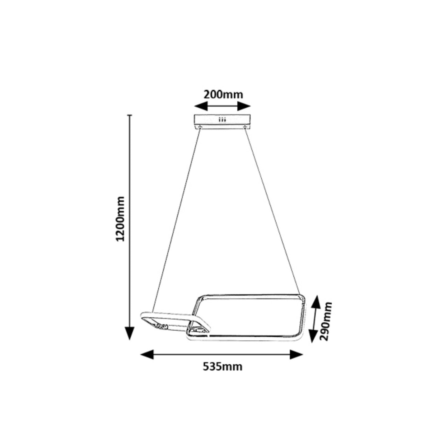 Malwen – chrome-plated LED pendant lamp, 36W, natural light | RABALUX