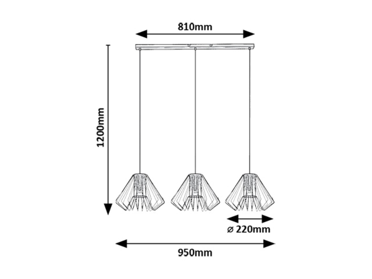 Emerencia – Triple industrial pendant lamp with dimmed glass, 3xE27 | RABALUX
