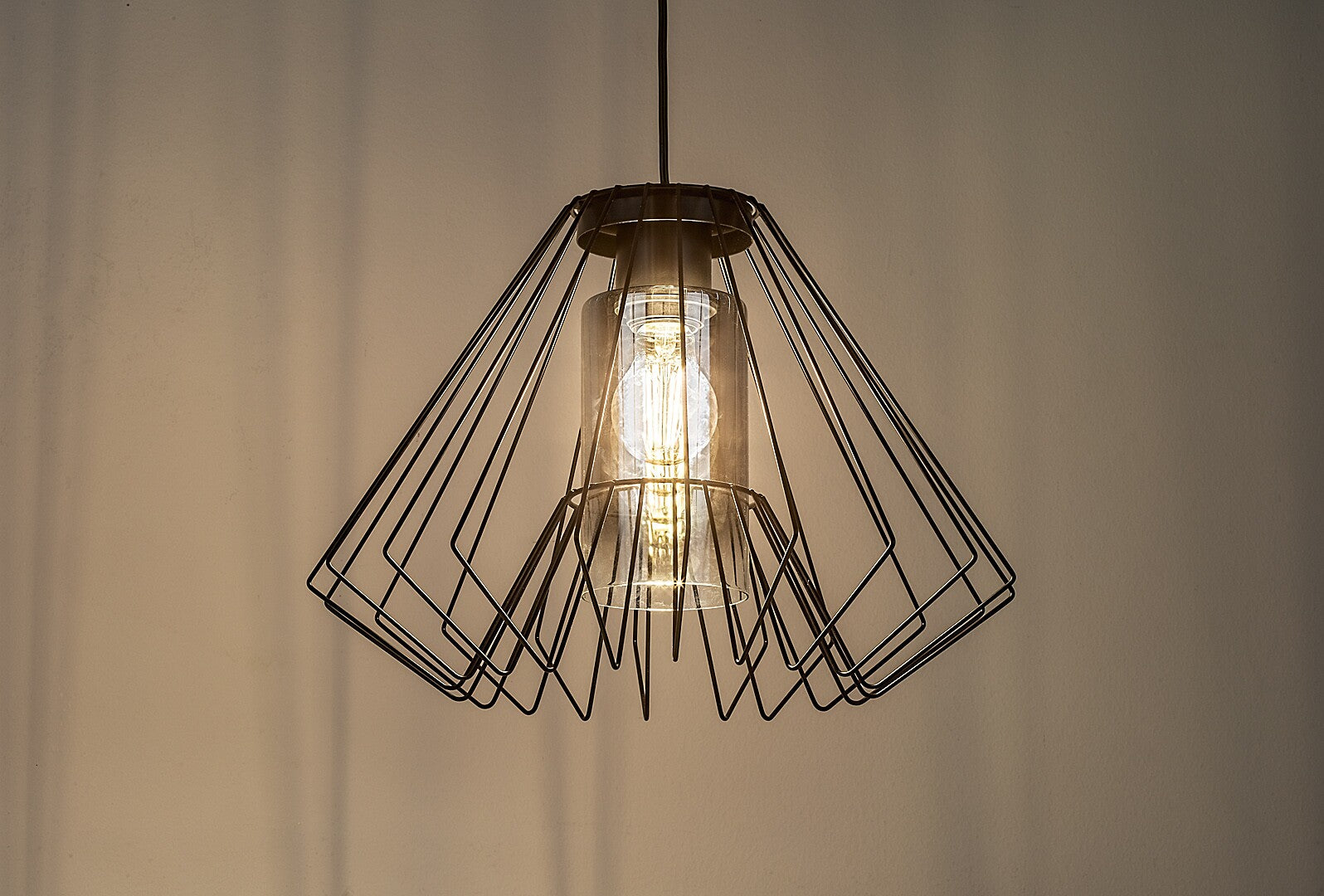 Emerencia – Industrial pendant lamp with dimmed glass, Ø40 cm | RABALUX
