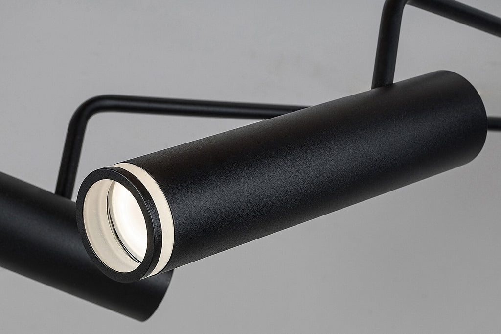 Senobia – RABALUX ceiling lamp with 5 lights, aluminum in black and white