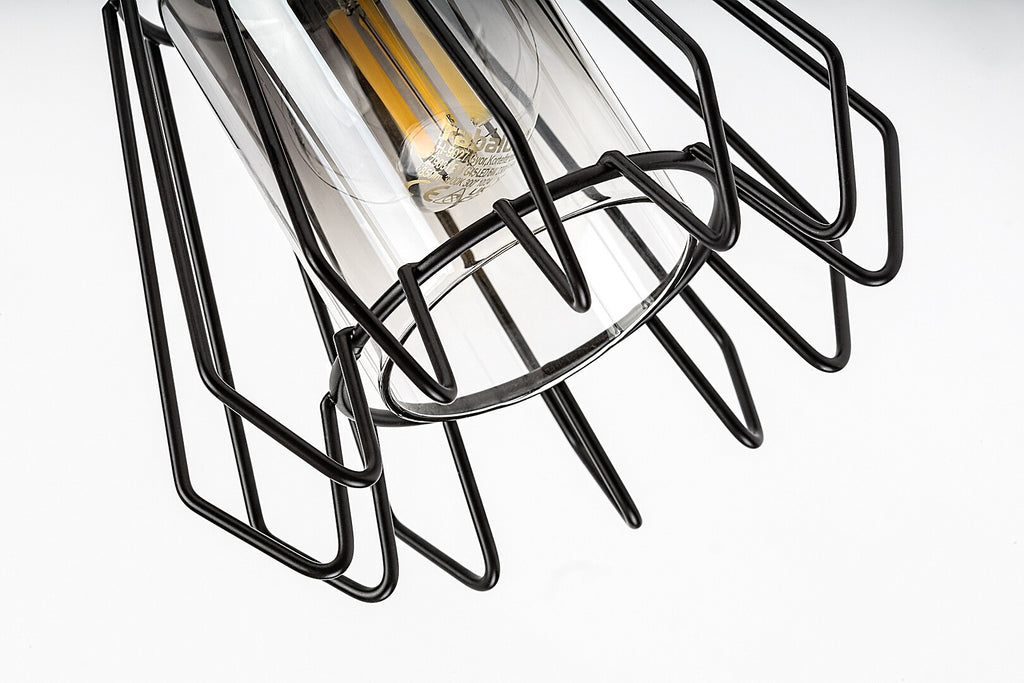 Emerencia – Single spot with industrial design and dimmed glass, 1xE14 | RABALUX