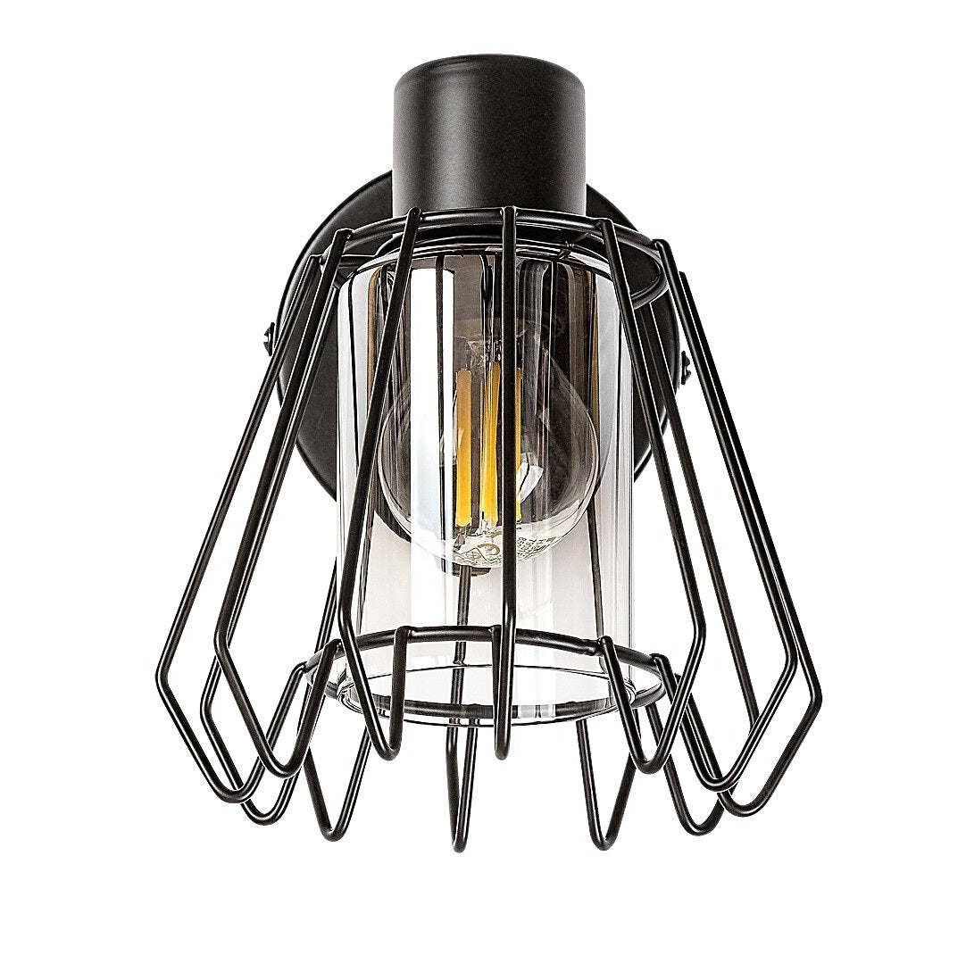 Emerencia – Single spot with industrial design and dimmed glass, 1xE14 | RABALUX