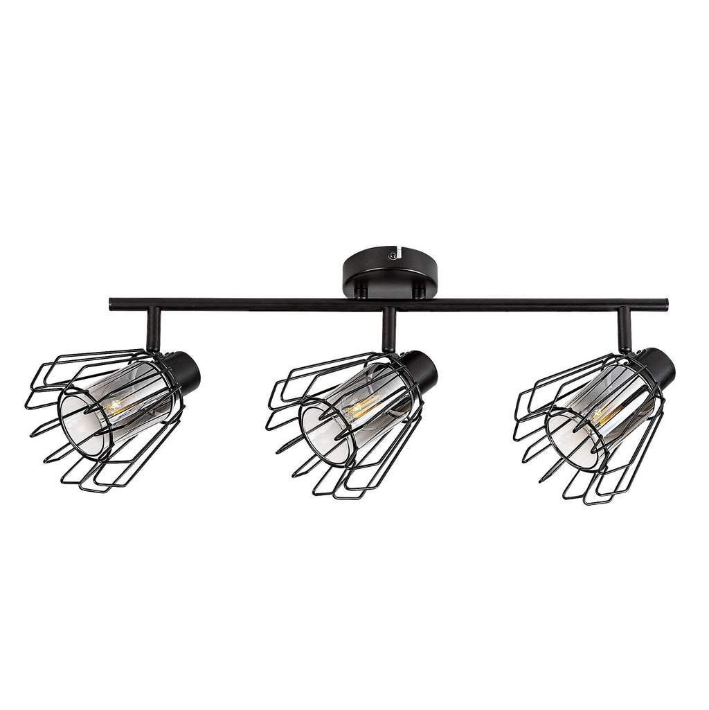 Emerencia – Triple spot in industrial style with dimmed glass, 3xE14 | RABALUX
