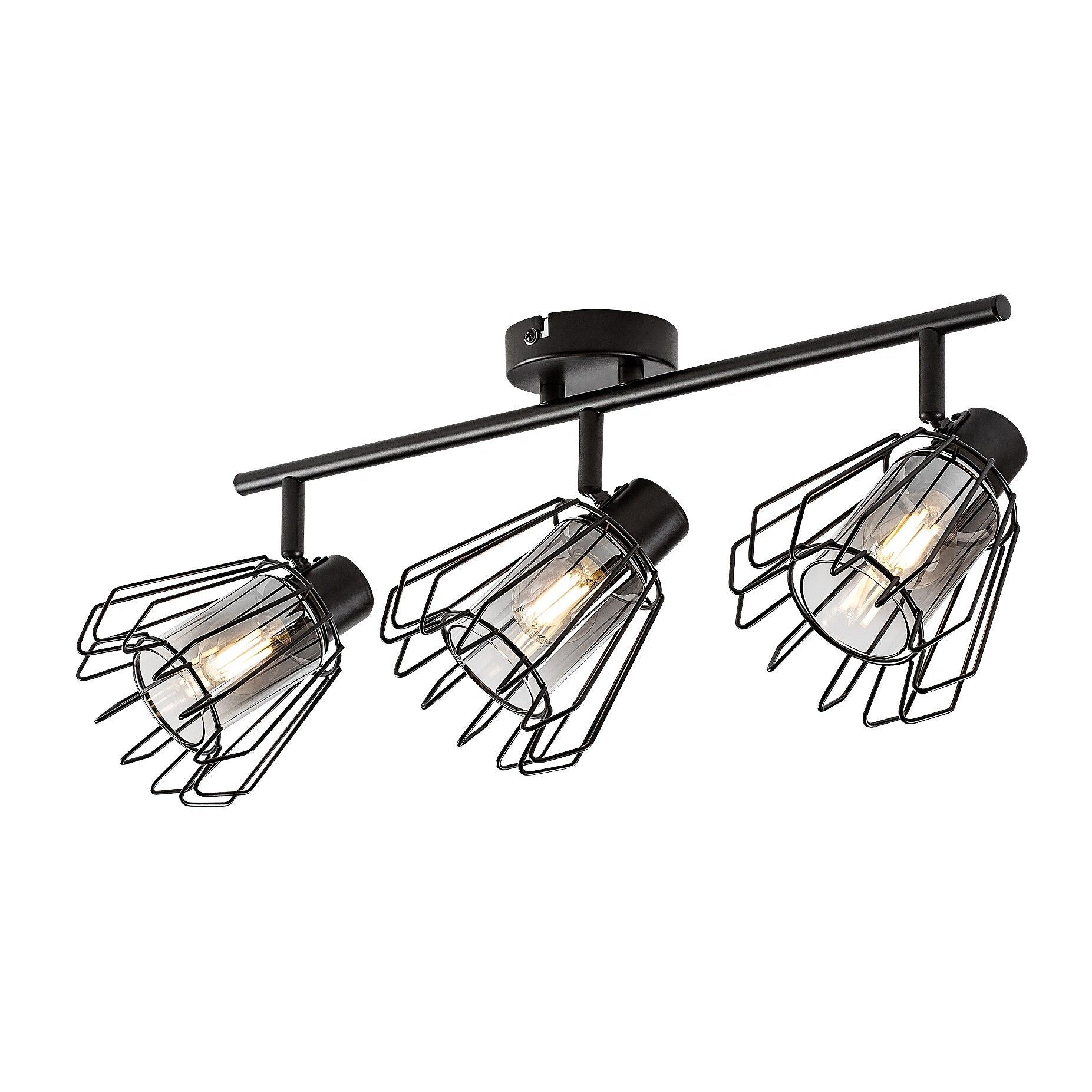 Emerencia – Triple spot in industrial style with dimmed glass, 3xE14 | RABALUX