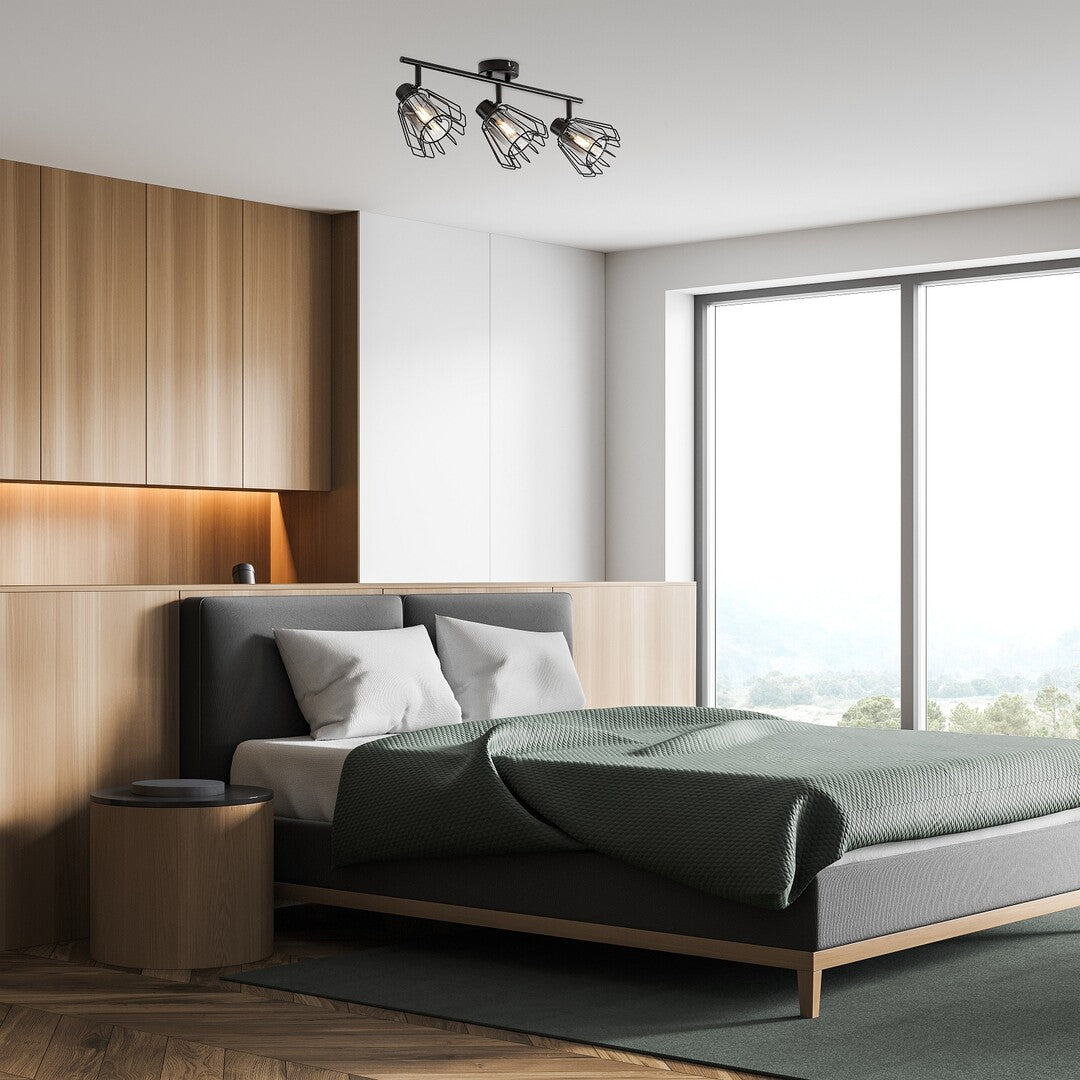 Emerencia – Triple spot in industrial style with dimmed glass, 3xE14 | RABALUX