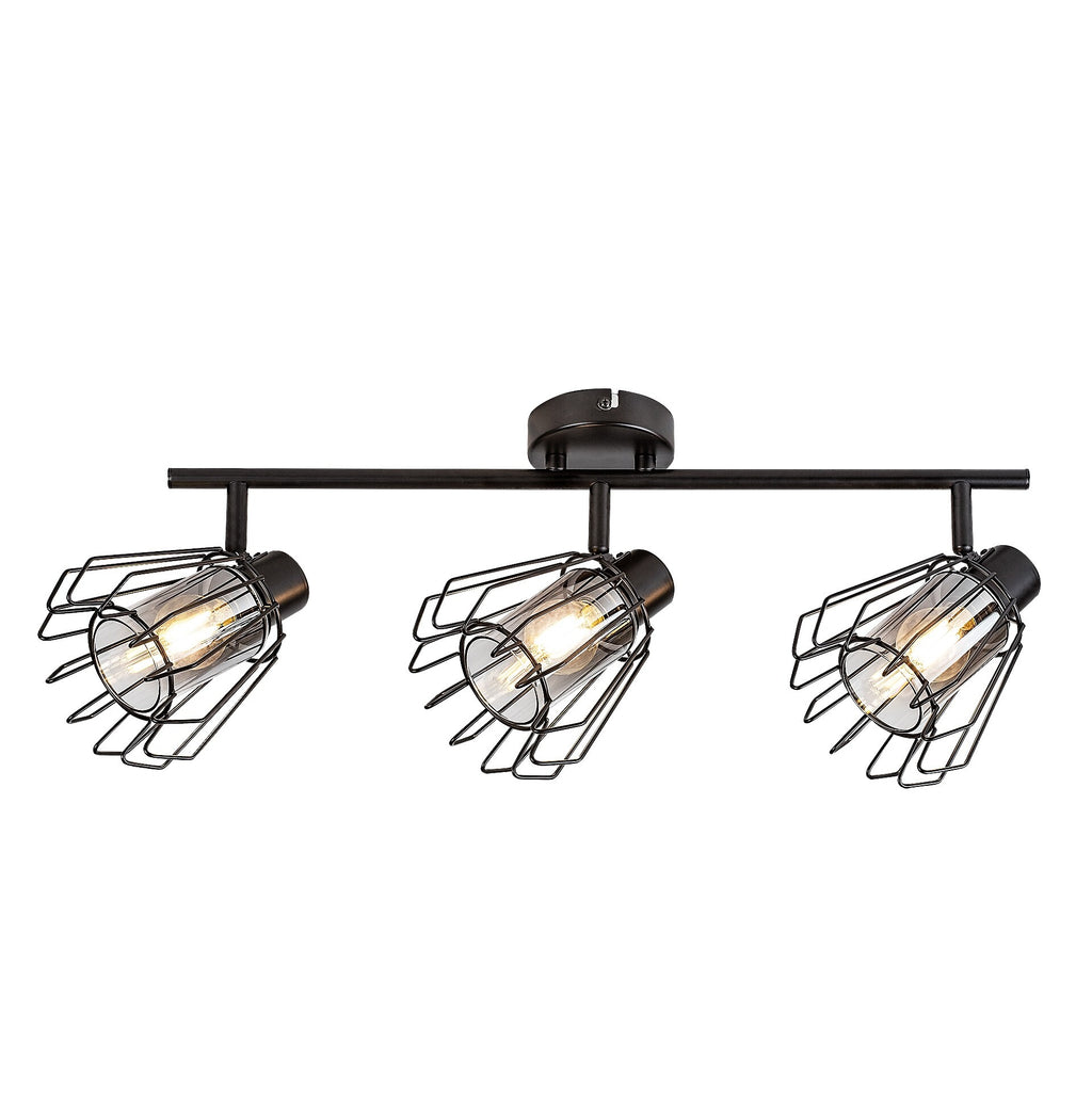 Emerencia – Triple spot in industrial style with dimmed glass, 3xE14 | RABALUX