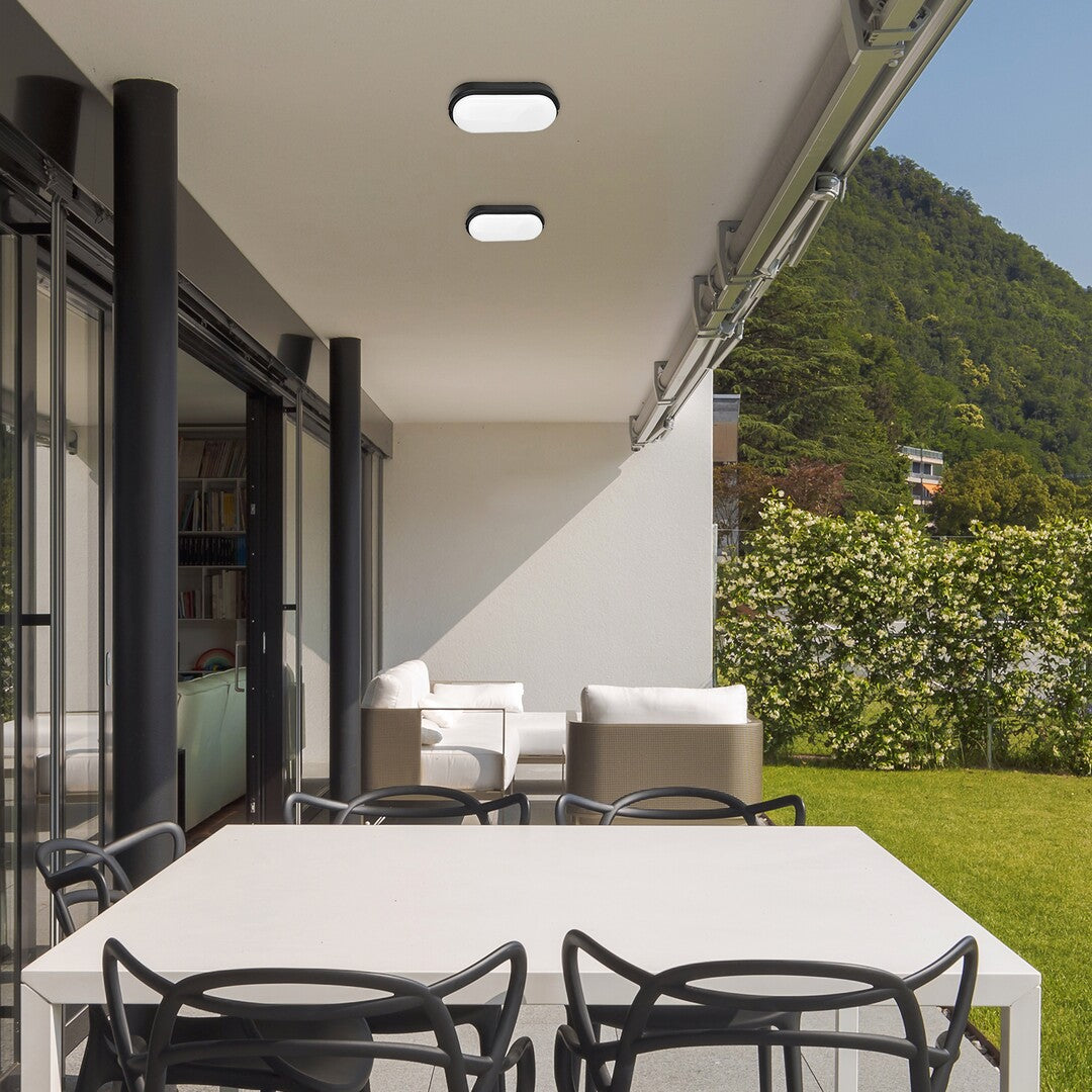 Hort – външен плафон / аплик, бял или черен, 15W LED, модерен стил