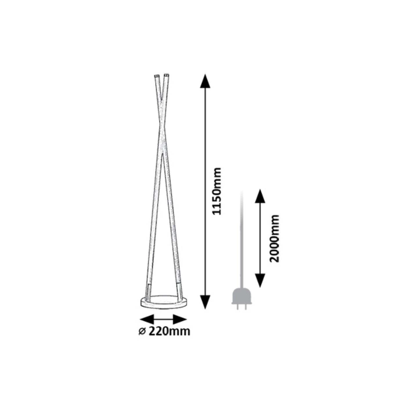 Nivaro – LED floor lamp 28W, minimalist, black | RABALUX