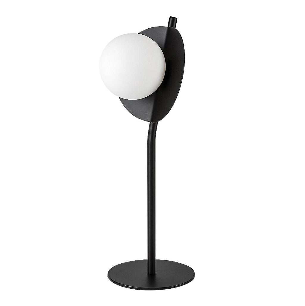 Jules – Table lamp with white glass shade and black metal | RABALUX