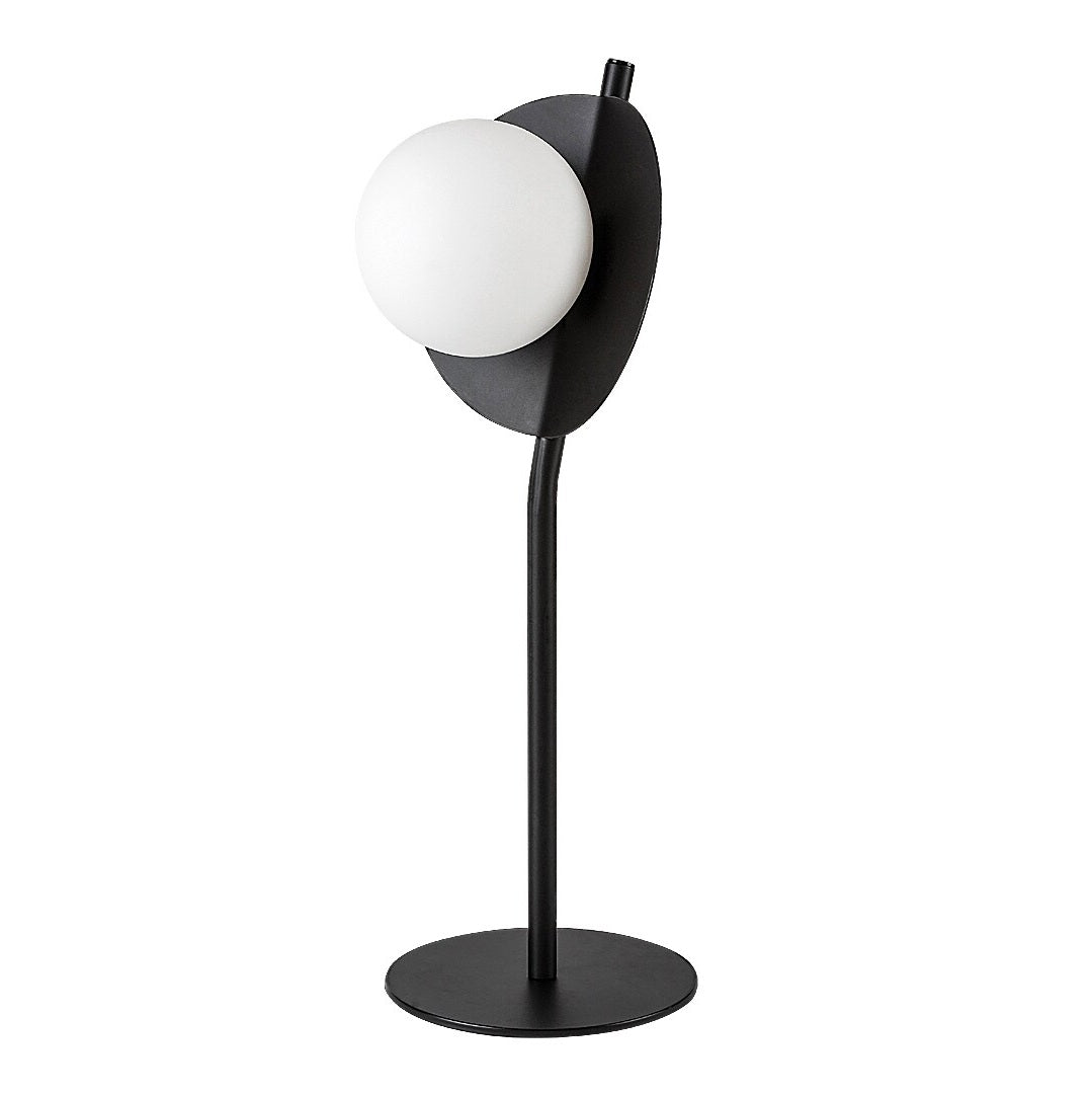Jules – Table lamp with white glass shade and black metal | RABALUX