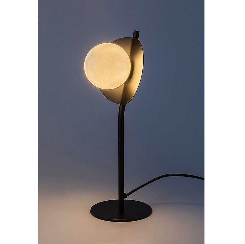 Jules – Table lamp with white glass shade and black metal | RABALUX