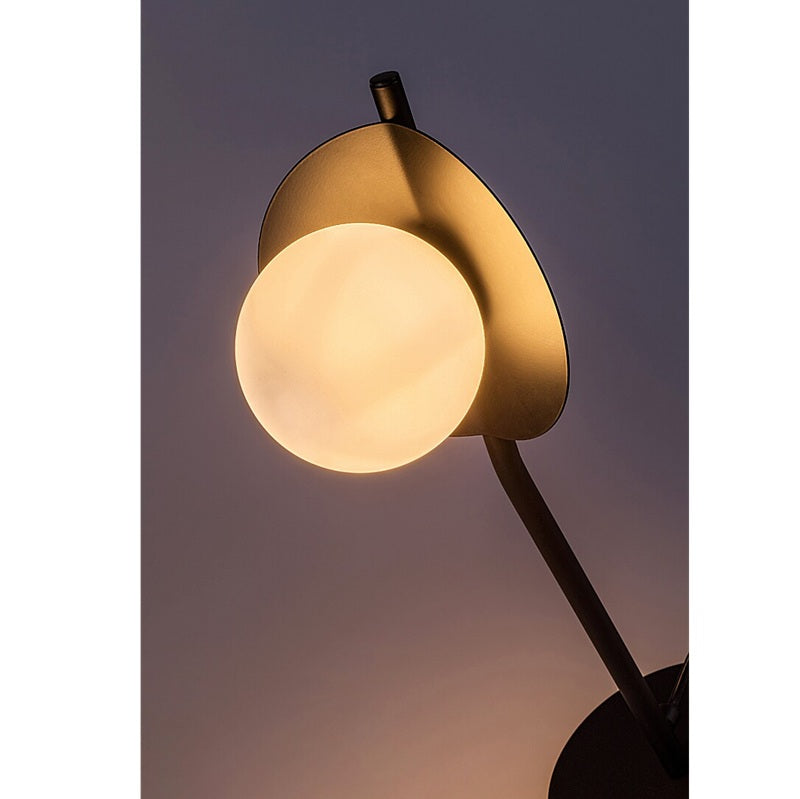 Jules – Table lamp with white glass shade and black metal | RABALUX