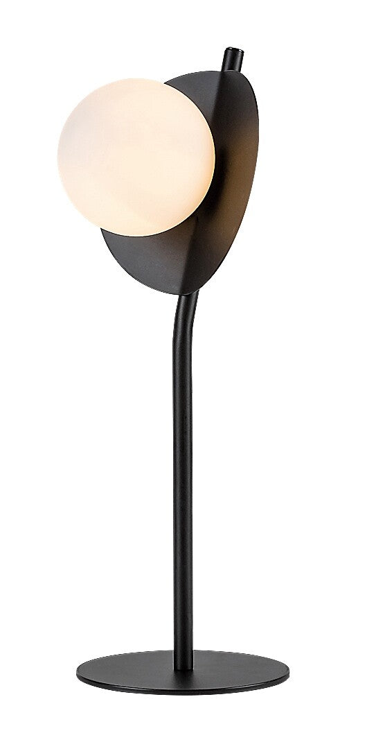 Jules – Table lamp with white glass shade and black metal | RABALUX