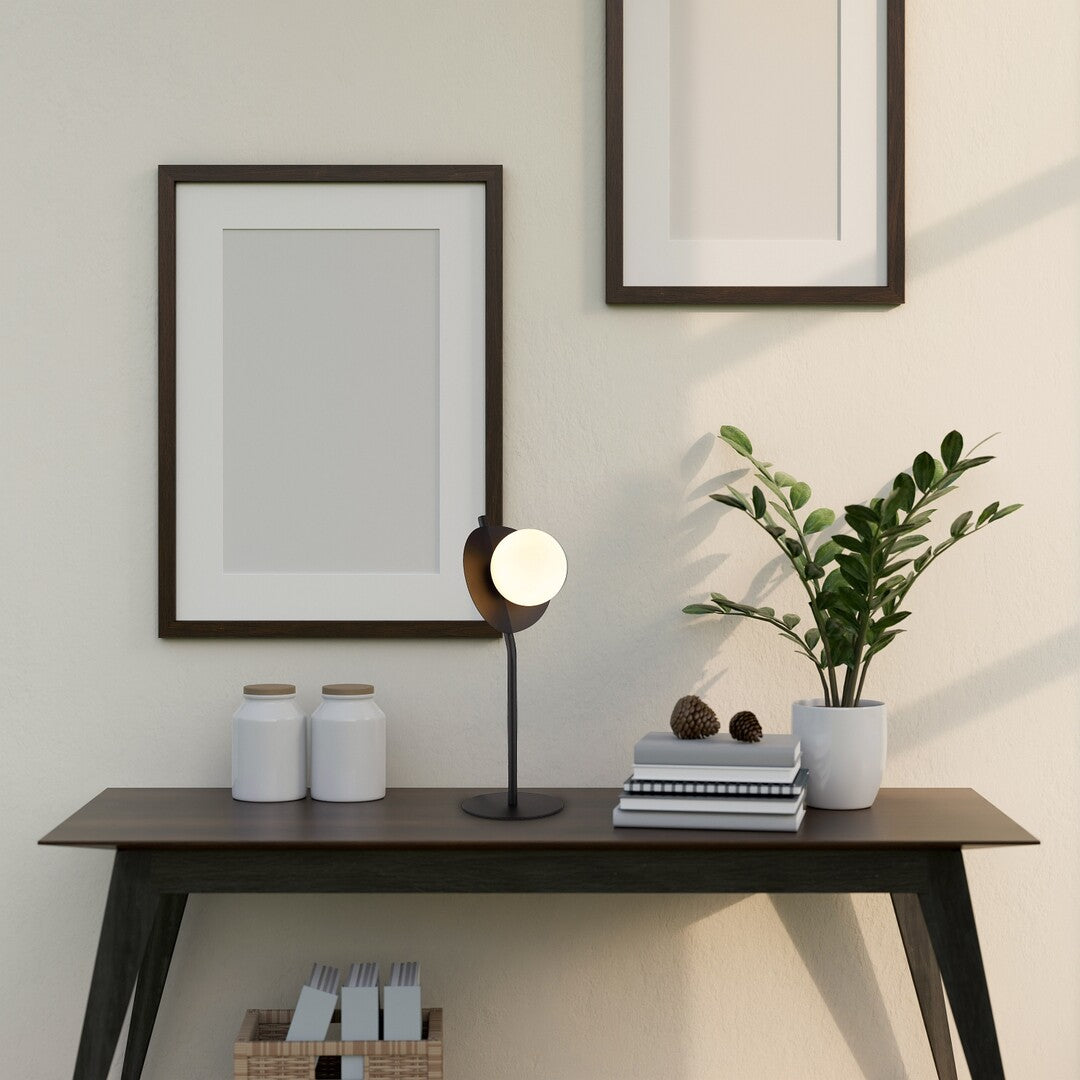 Jules – Table lamp with white glass shade and black metal | RABALUX