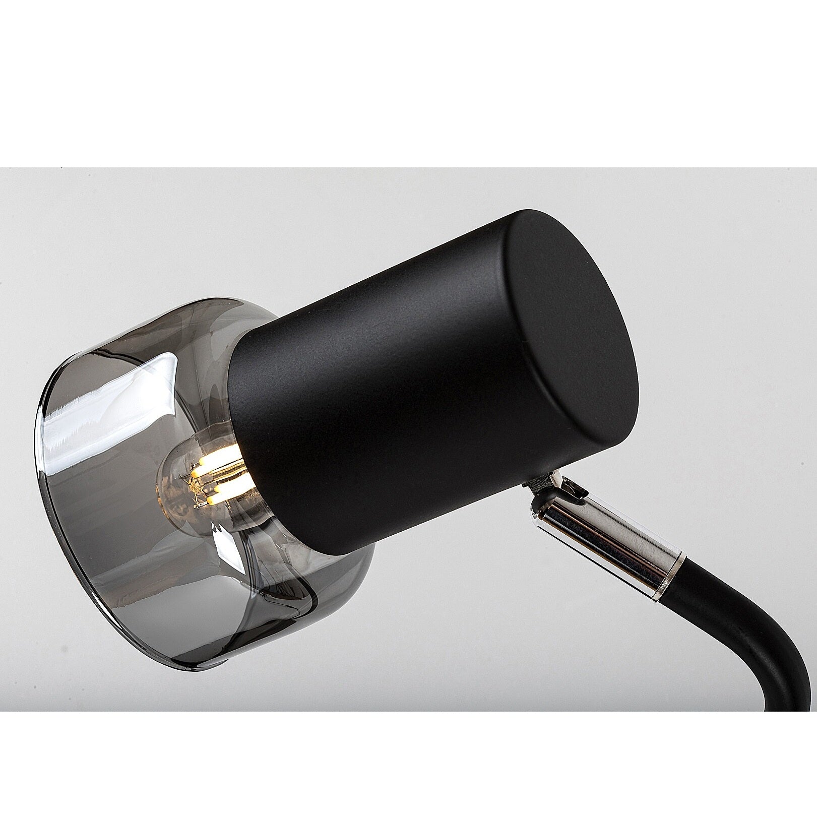 Hatice – Table lamp with smoked glass and black metal | RABALUX