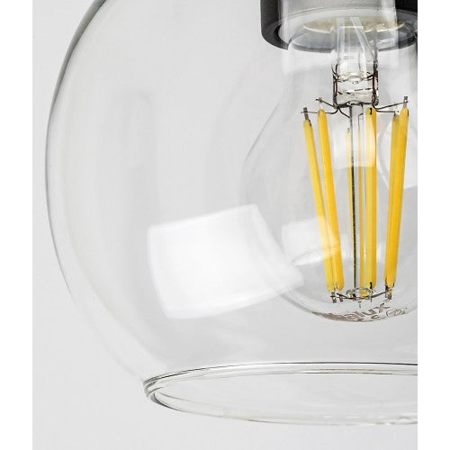 Аплик за баня TIRINA 75005 – черен с прозрачно стъкло IP44