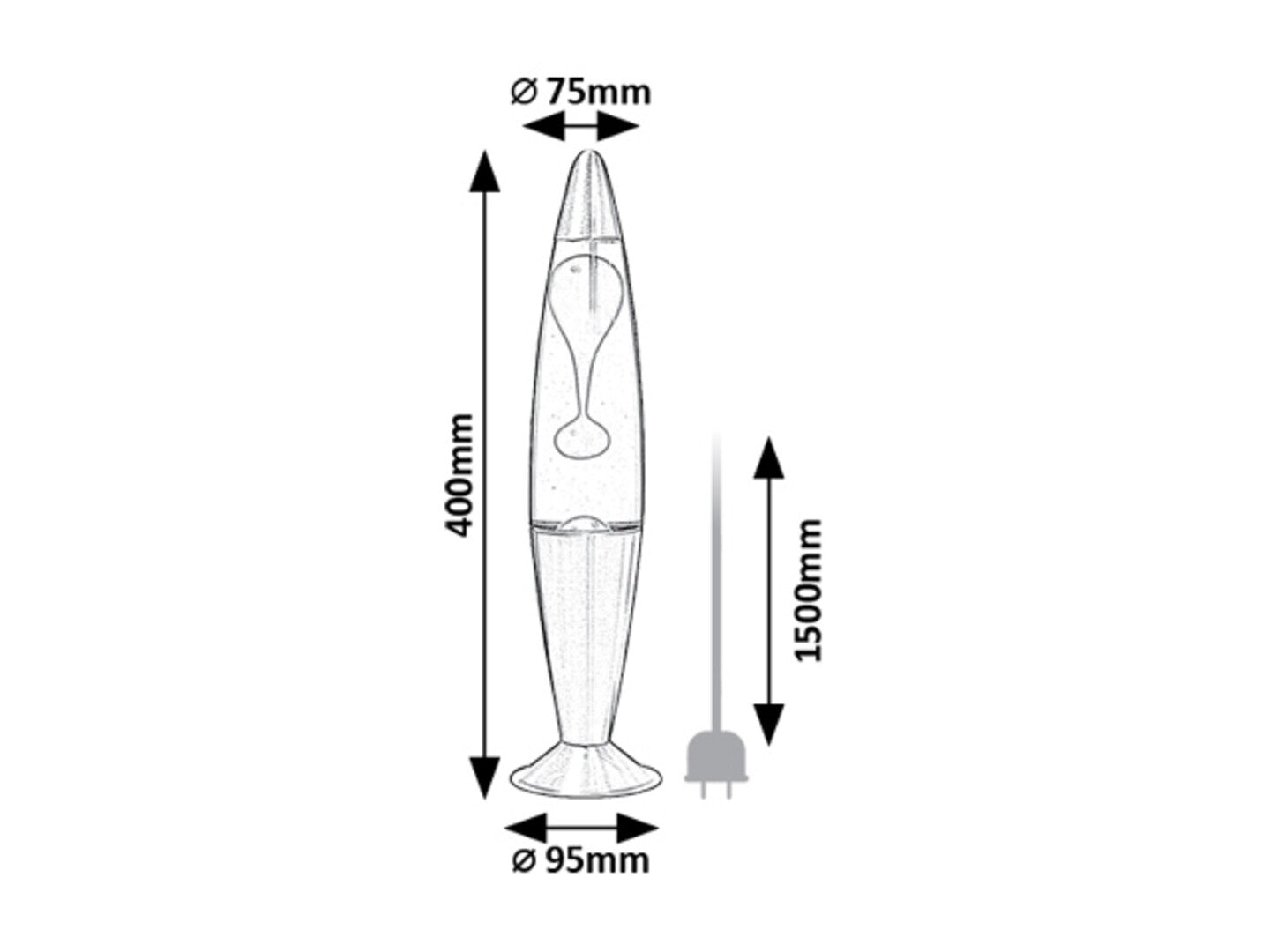 Lollipop3 – RABALUX decorative LED lava lamp for children, silver, 25W