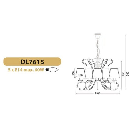 Chandelier DIJON/5