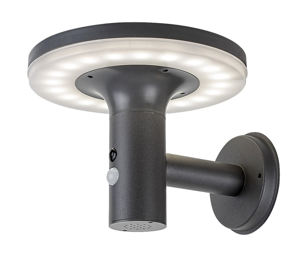 Alaska – RABALUX solar outdoor lamp with sensor, anthracite, 10W, IP44