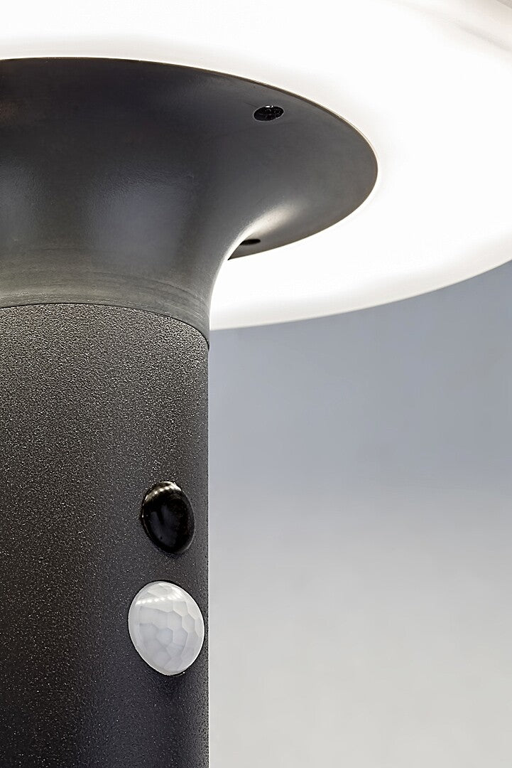 Alaska – RABALUX solar outdoor lamp with sensor, anthracite, 10W, IP44
