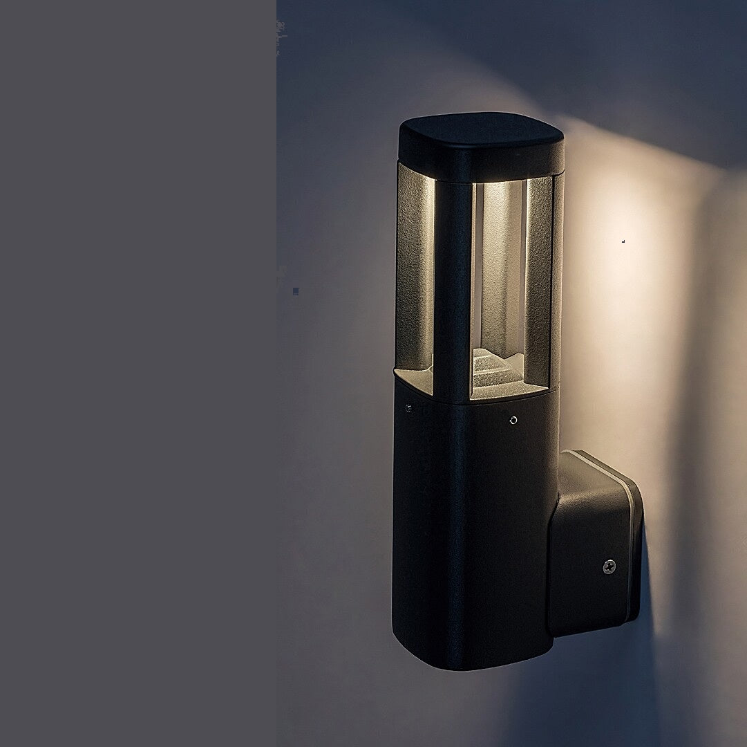 Kalisz – външна LED стенна лампа, антрацит, алуминий и бял абажур, 7W, 250 мм, IP54