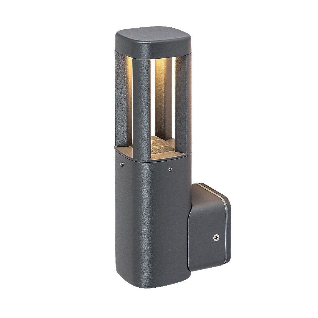 Kalisz – външна LED стенна лампа, антрацит, алуминий и бял абажур, 7W, 250 мм, IP54