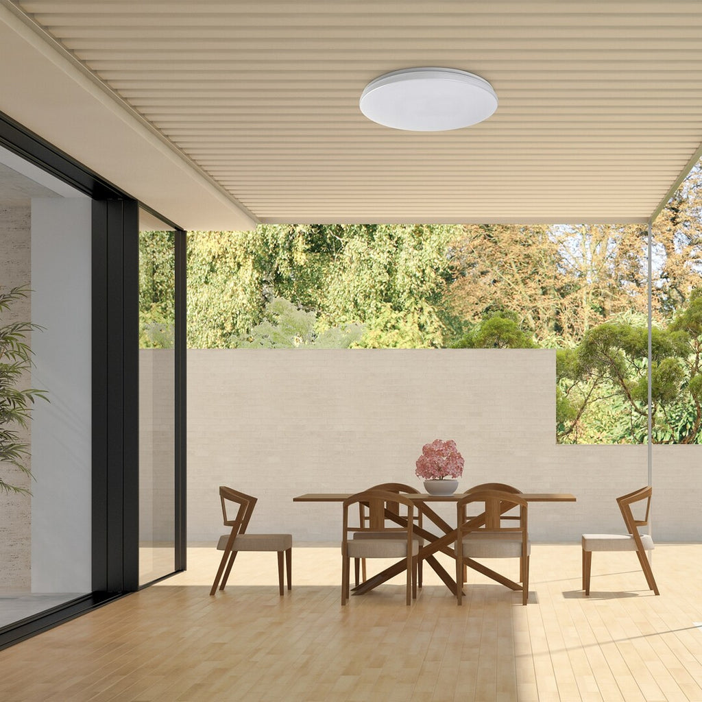 Lowar – Outdoor LED ceiling lamp RABALUX, white, IP44, 36W, adjustable light