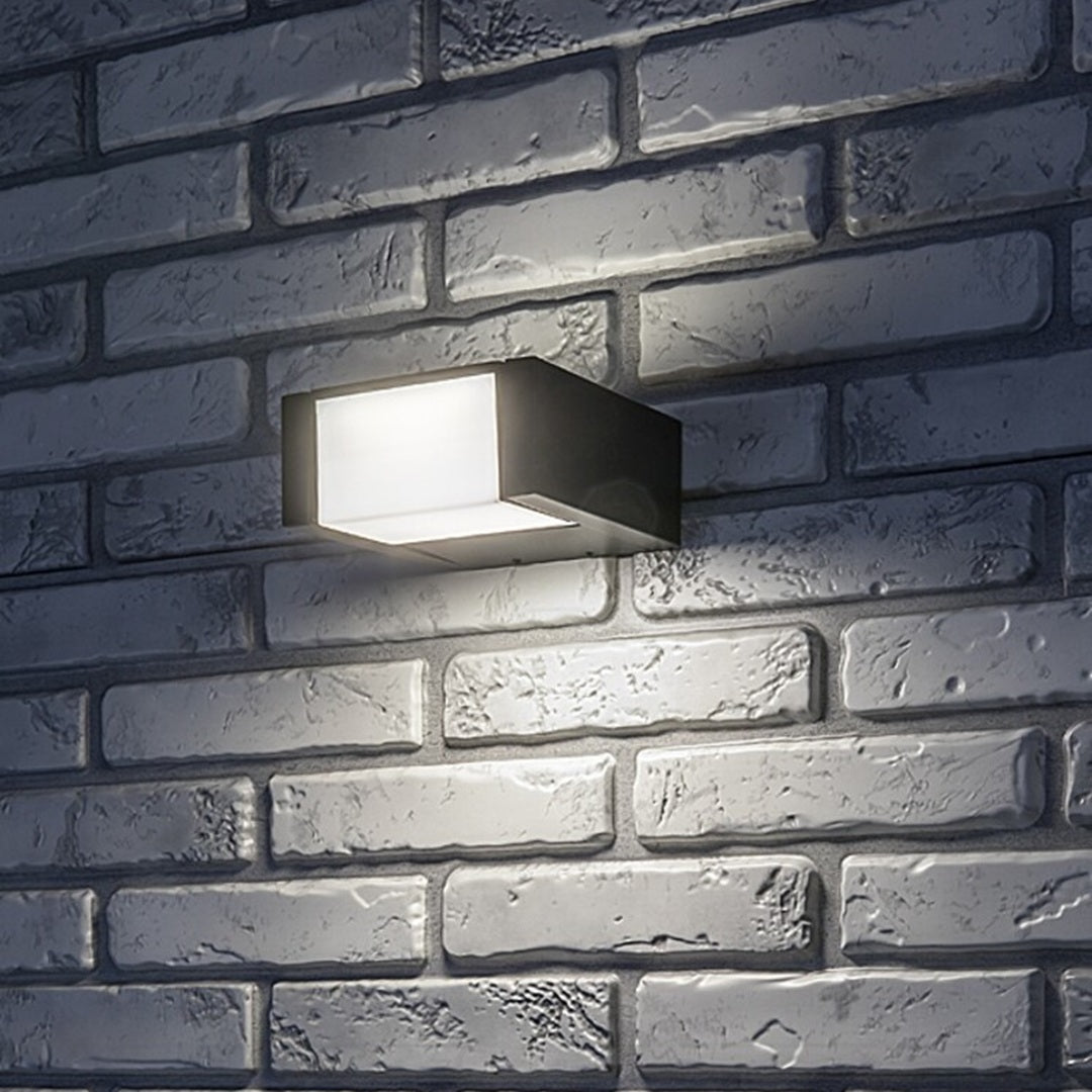 Cubbington – външна LED стенна лампа, черна, модерна