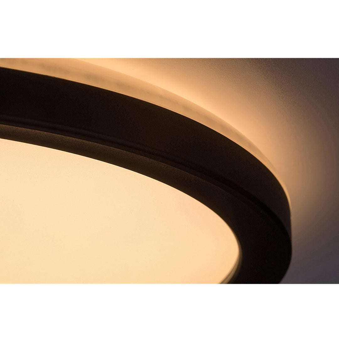 Inverness – смарт външен таванен плафон, черен, 15W LED, Ø250 / Ø280 мм, модерен стил