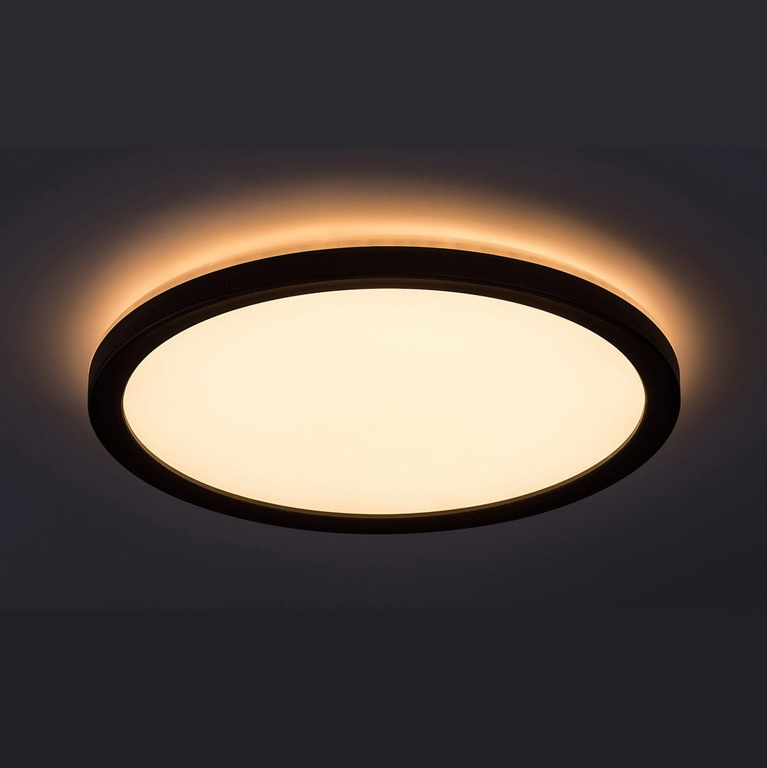 Inverness – смарт външен таванен плафон, черен, 15W LED, Ø250 / Ø280 мм, модерен стил