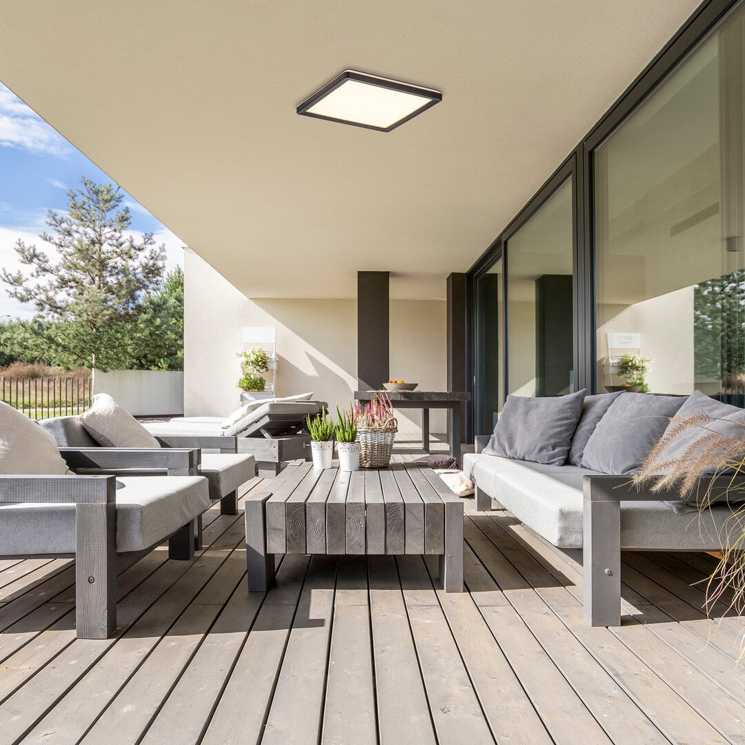 Inverness – смарт външен таванен плафон, черен, 15W LED, модерен стил