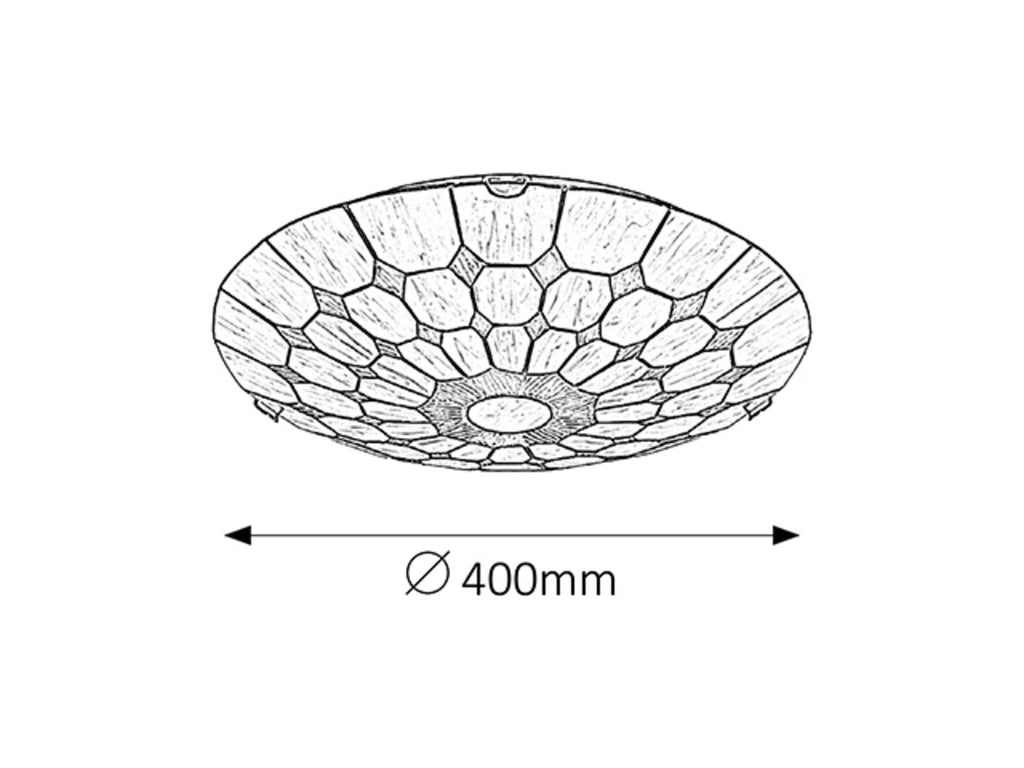Marvel RABALUX ceiling lamp - ceiling lamp with bronze base and Tiffany glass