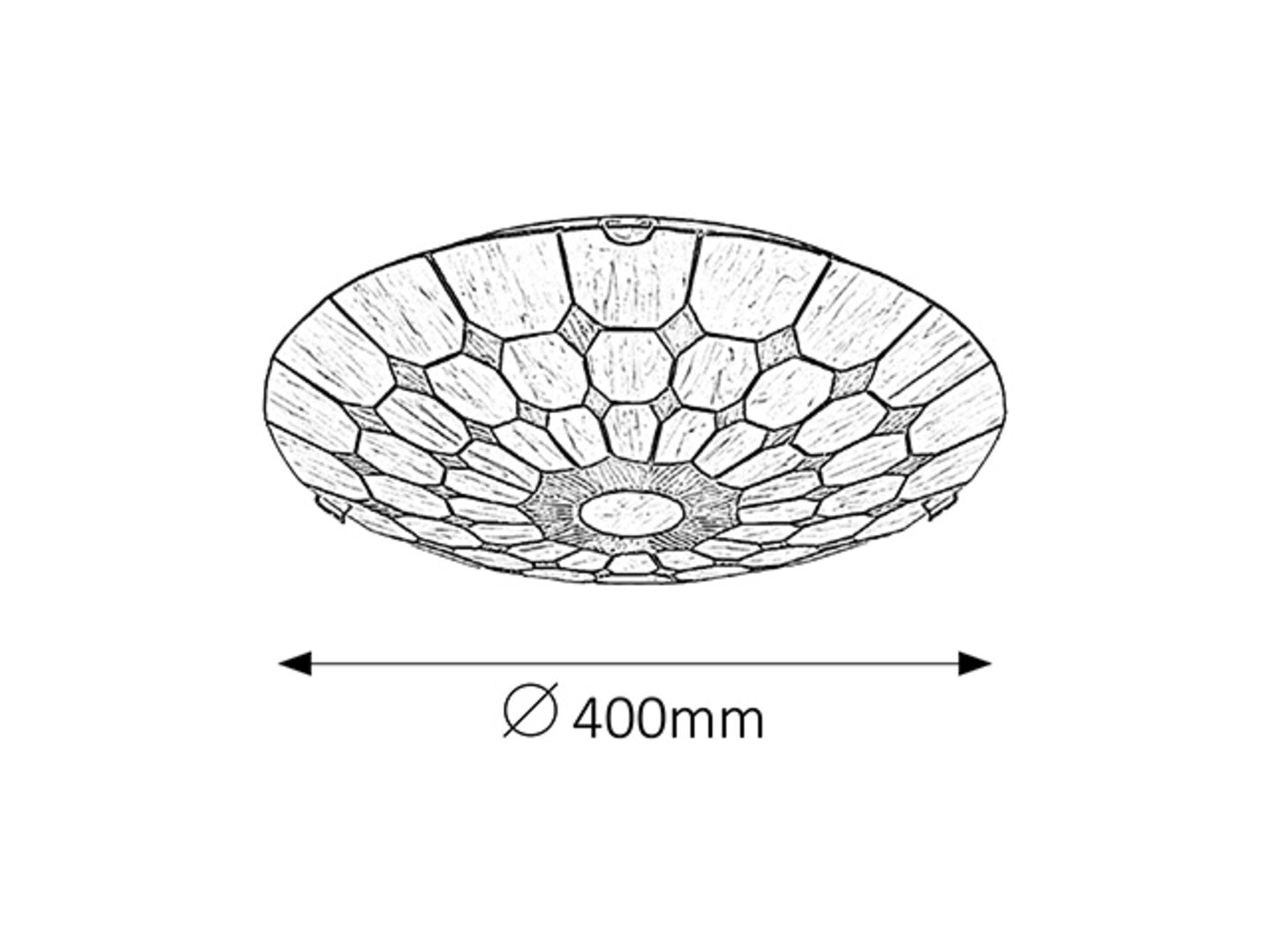 Marvel RABALUX ceiling lamp - ceiling lamp with bronze base and Tiffany glass