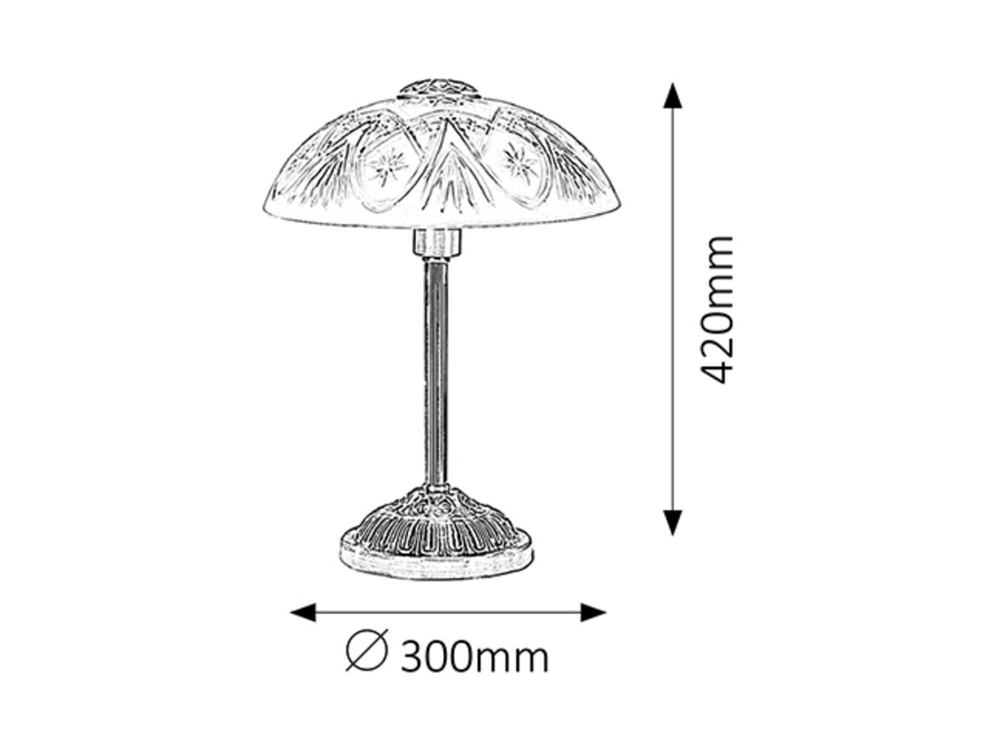 Annabella RABALUX night lamp – 1xE14, bronze and white glass, classic style