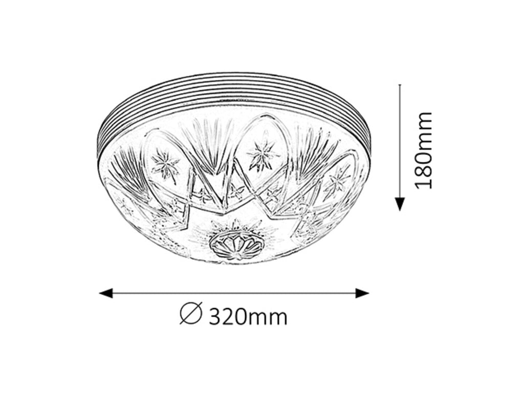 Annabella RABALUX ceiling lamp – bronze and white glass, 2xE27, classic style