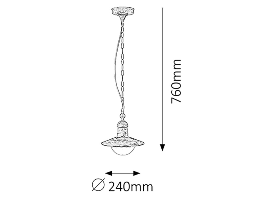 Oslo RABALUX outdoor pendant lamp – antique white, E27, IP44