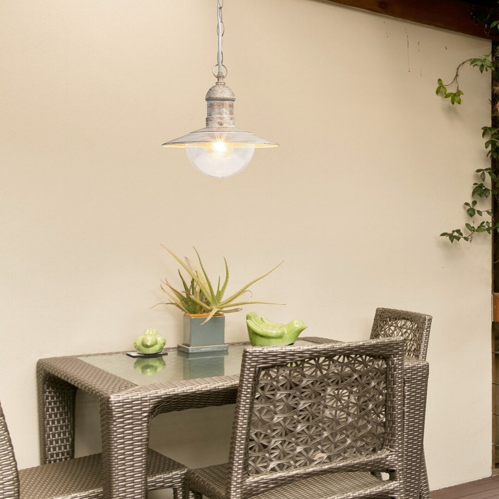 Oslo RABALUX outdoor pendant lamp – antique white, E27, IP44
