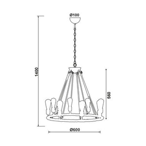 Винтидж Полилей Rustic Rope - 8 - AVA Lighting