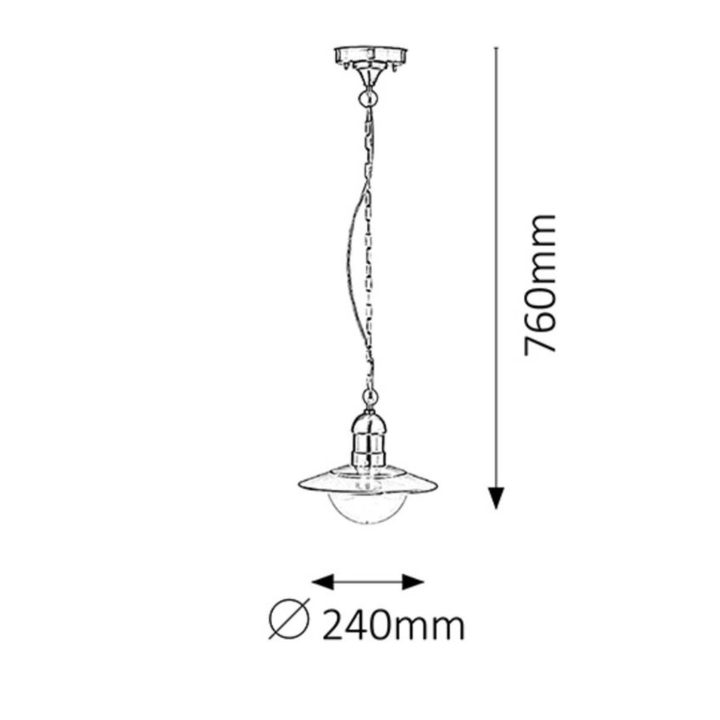 Външен пендел Oslo RABALUX – антично бял, E27, IP44