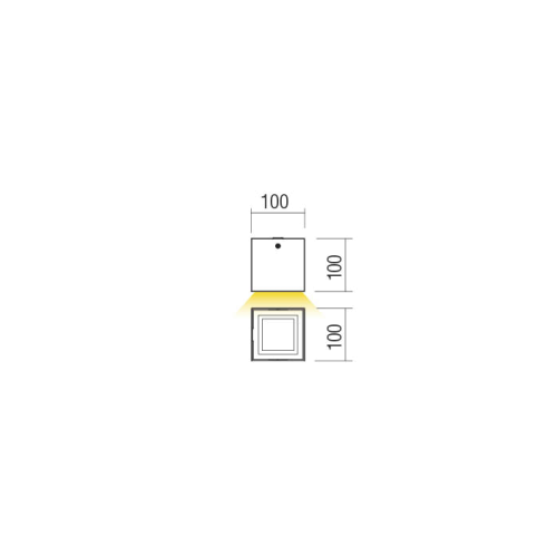 LED фасадна луна за външен монтаж HUB PL LED 9W IP54 DG 3000K - AVA Lighting