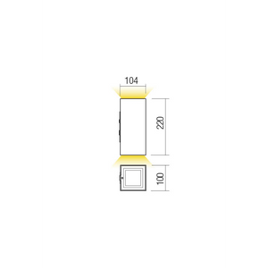 LED фасаден аплик HUB AP LED 18W IP54 SWH 3000K - AVA Lighting