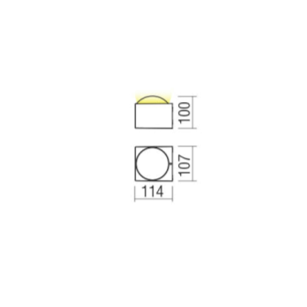 LED фасаден аплик  ARI AP LED COB 7W IP65 SWH 3000K - AVA Lighting