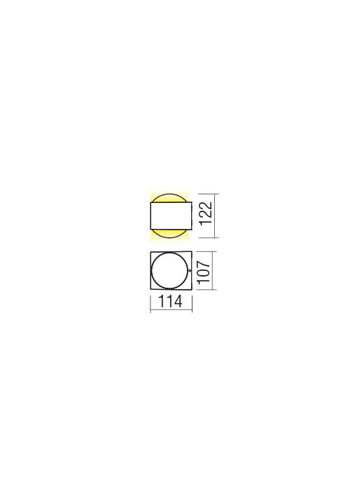 LED фасаден аплик ARI AP LED COB 11W IP65 DG 3000K - AVA Lighting