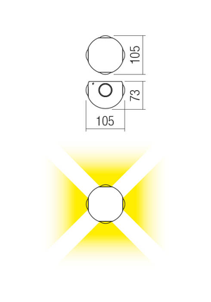 LED фасаден аплик 90500 MILESTONE - AVA Lighting