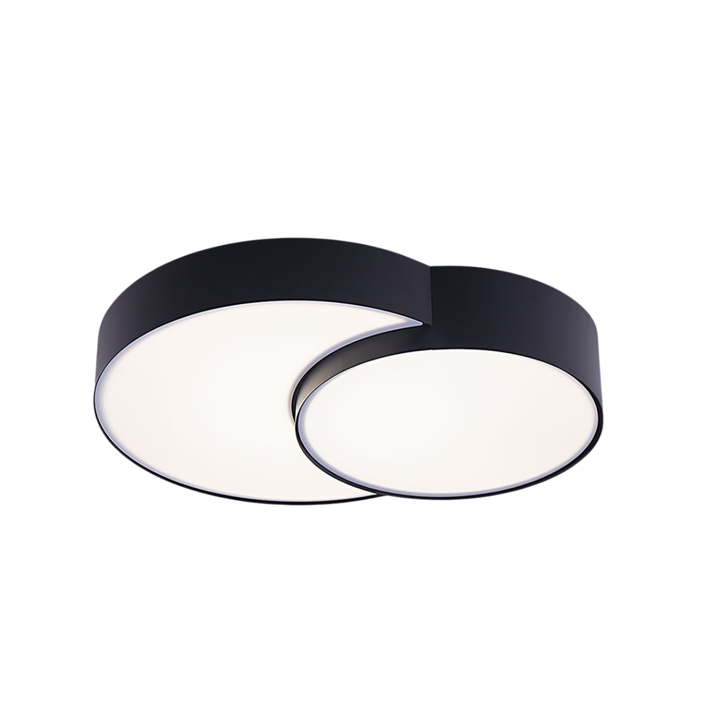 LED – модерен таванен плафон 35W, черен, регулируема светлина 3000–6000K