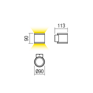 LED фасаден аплик 9591 ETA - AVA Lighting