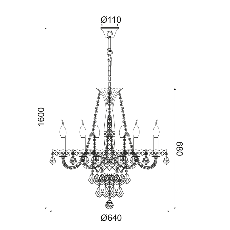 Stylish Chandelier LILIUM