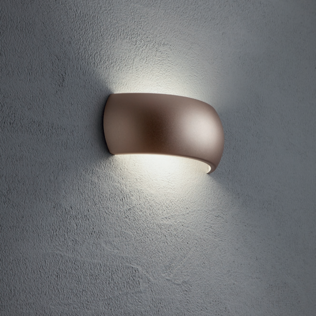BROW wall lamp, white matt / black matt / gold matt, E14
