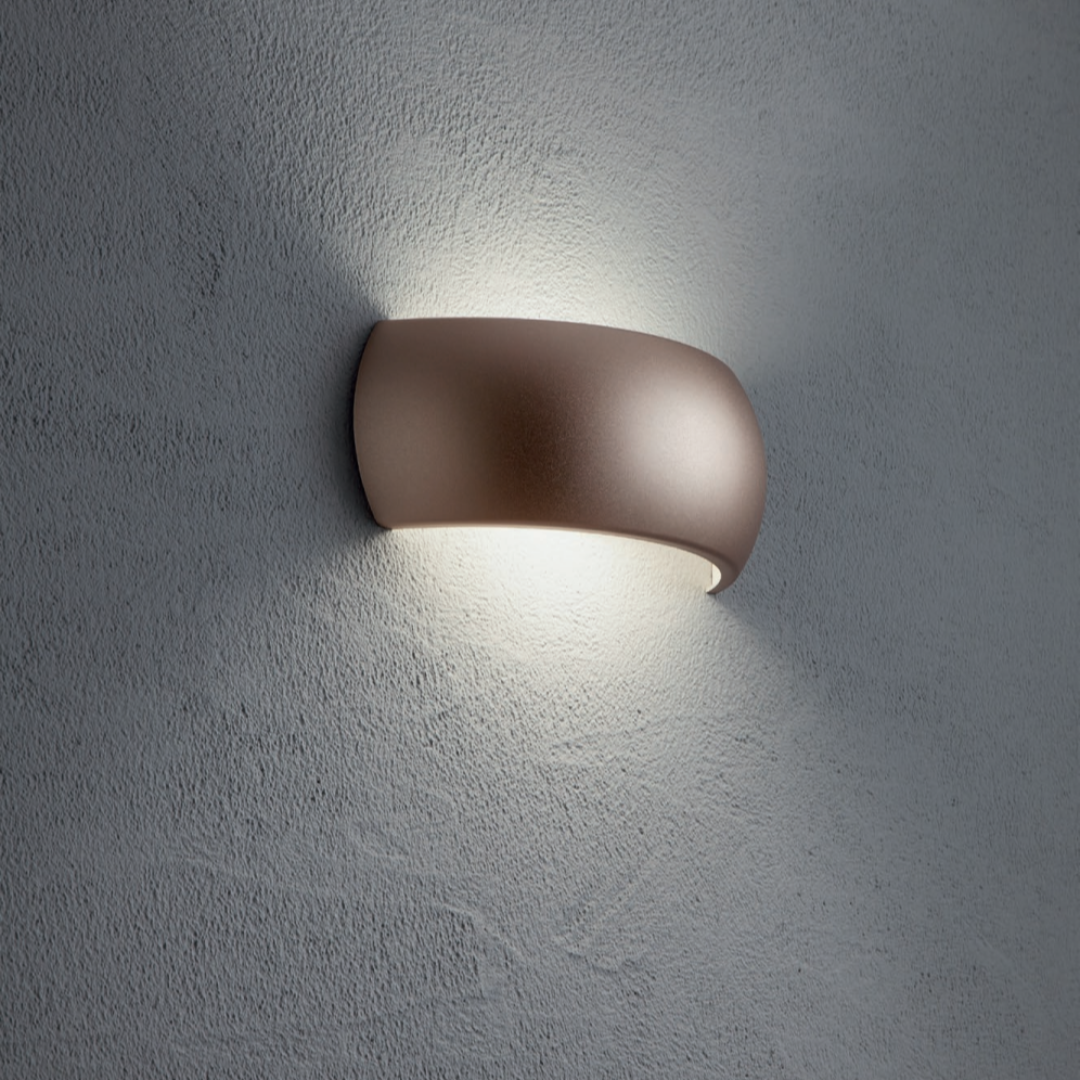 BROW wall lamp, white matt / black matt / gold matt, E14