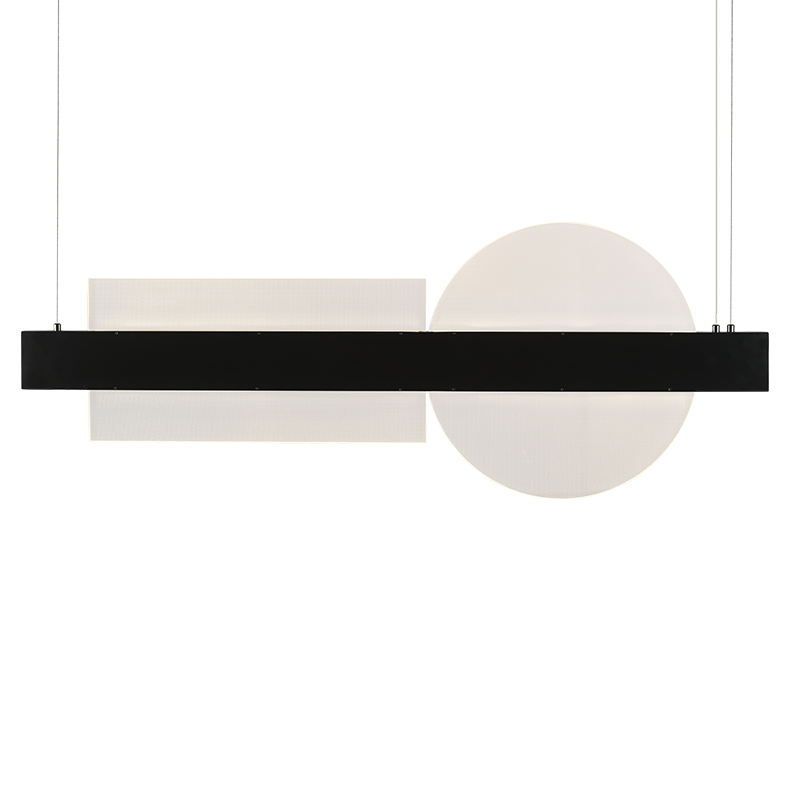 Висящо LED осветление EARTH, черен метал и акрил, 20W, 3000K, 2150lm, 100x7.5xH120 cm – ACA Lighting